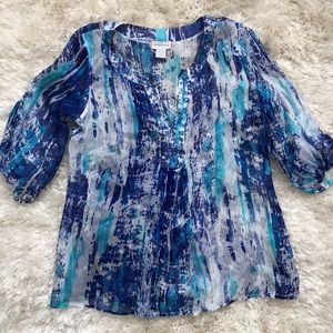Soft Surroundings Silk Tunic Top NWOT